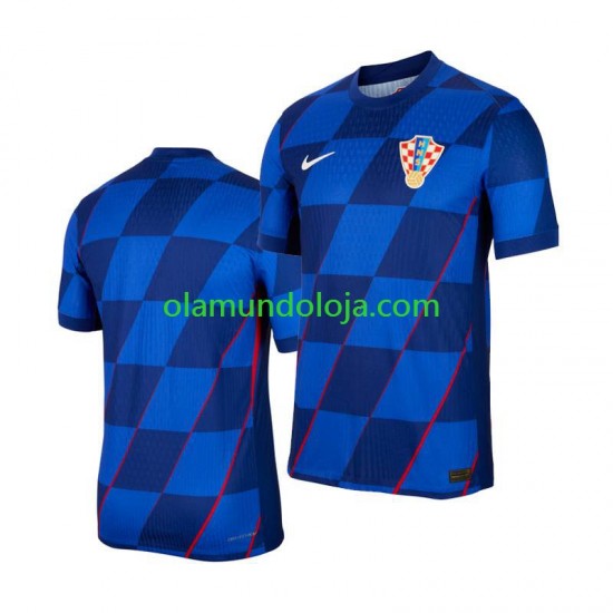 Camisola Croácia Homem Equipamento Segundo Euro 2024 Manga Curta